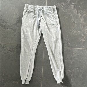 Victoria Sport Heather Gray Cotton-Blend Joggers with Elastic Cuffs